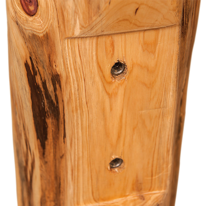 Amish Log Bed Post Detail
