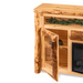 Amish Log Fireplace TV Stand - Door Detail