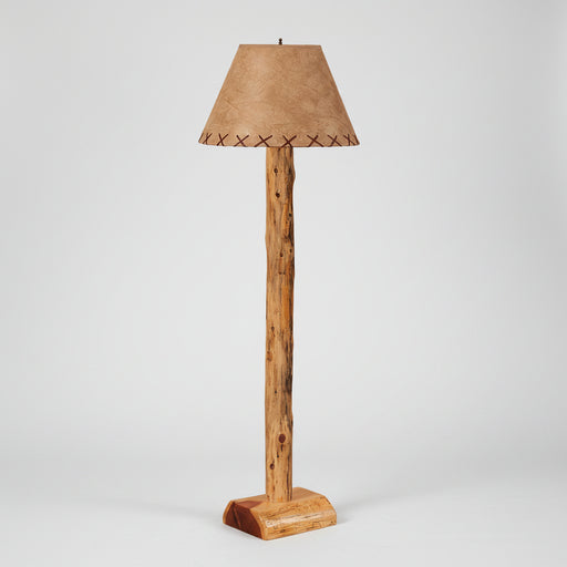 Amish Log Floor Lamp - Red Cedar Wood