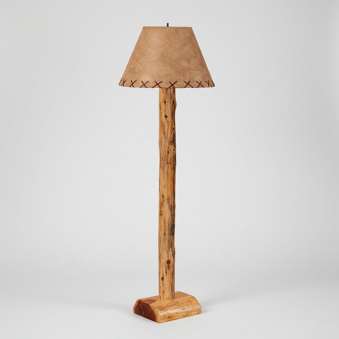 Amish Log Floor Lamp - Red Cedar Wood