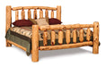 Amish Log Slat Bed- Red Cedar - King Size - Front View