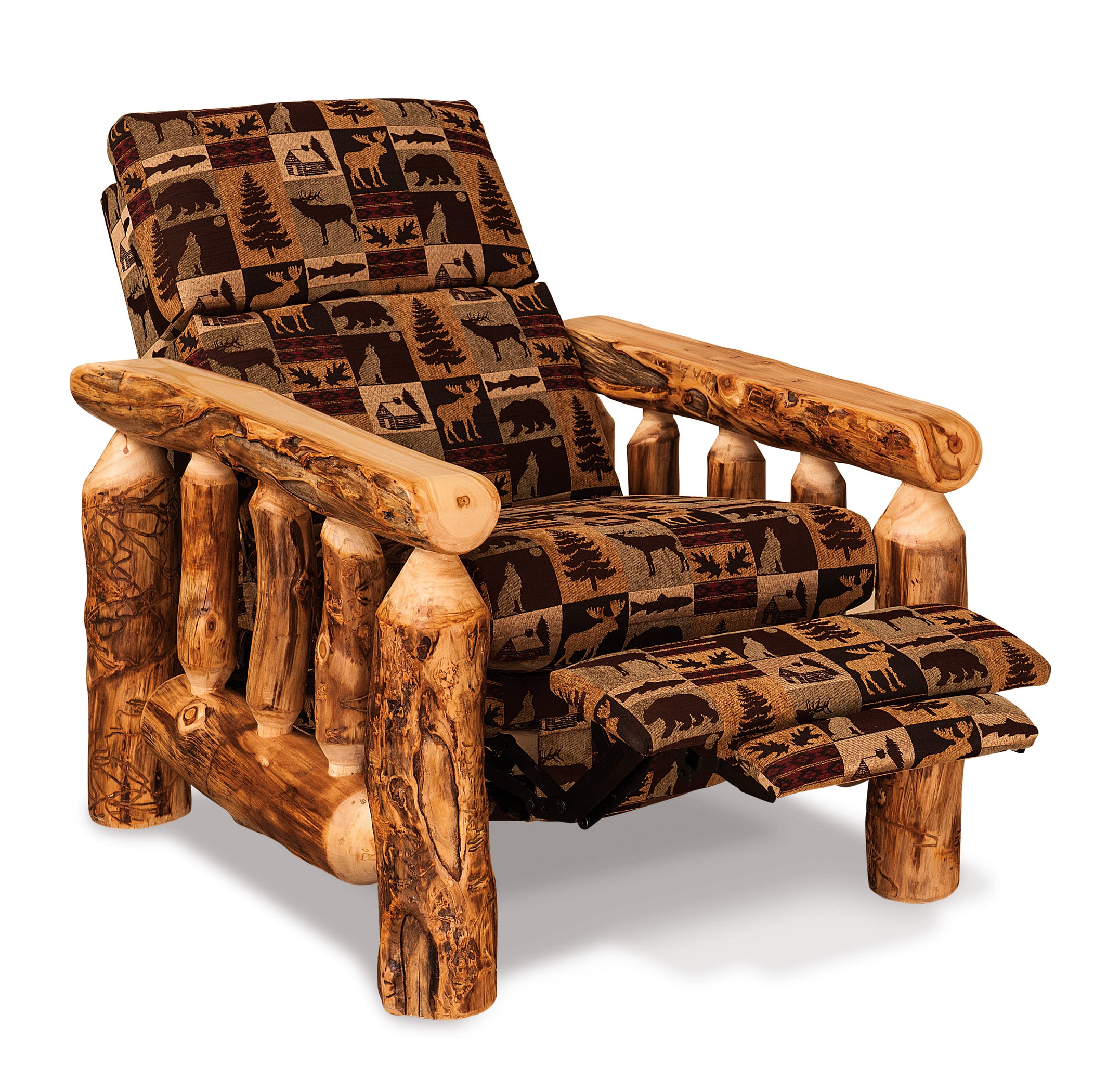 Amish Log Spindle Recliner Chair — Our Family Craft Shop