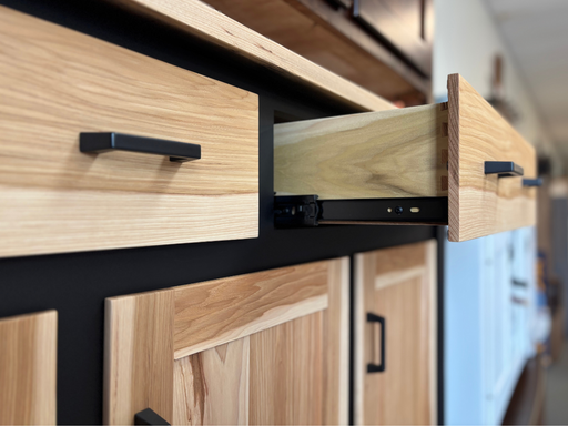 Amish Logan 3-Door Buffet - 2-Tone Rustic Hickory & Brown Maple Buffet - Solid Hardwood Amish Buffet 1