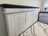  Amish London Bedroom Set - 2-Toned Paint & Stain - Farmhouse Style Amish Bedroom - Headboard Close Up Detail