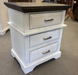  Amish London Bedroom Set - 2-Toned Paint & Stain - Farmhouse Style Amish Bedroom - London 3-Drawer Nightstand