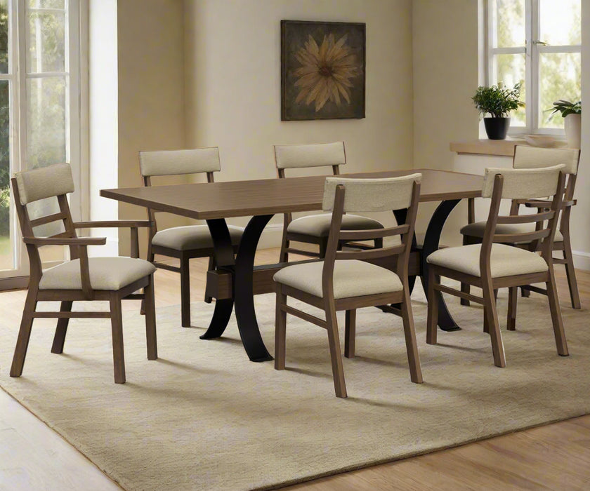 Amish London Fabric Dining Chair - Amish Upholstered Dining Chair - Y&M Chair - Full Dining Set