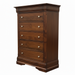 Amish Louis Phillipe Chest of Drawers - Brown Maple - OCS-106 Acres - Hidden Felt Lined Drawer Drawers in Dresser - Amish Made Traditional Bedroom Furniture