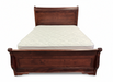 Amish Louis Phillipe Sleigh Bed - Queen Size - Brown Maple OCS106 Acres Stain - Amish Made Traditional Sleigh Bed