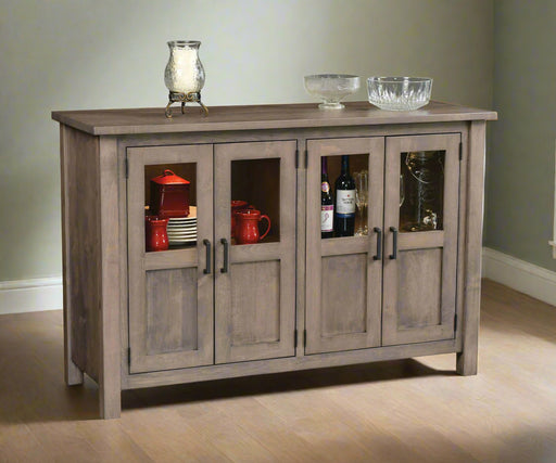 Amish Lundon 4-Door Buffet
Hardware: 55276 -BBR Pulls
LED Touch Lights
1 Fixed Shelf Behind each Door