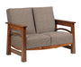 Amish Madison Love Seat - Quality Fabrications - Amish Made Solid Wood Craftsman Style Sofa - No Background