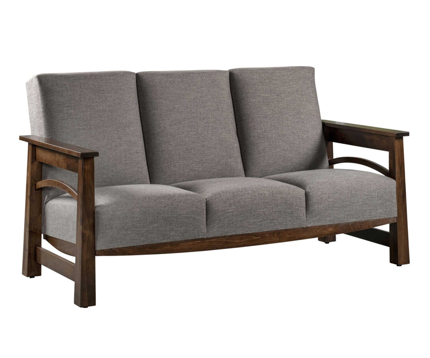 Amish Madison Sofa - Quality Fabrications - Amish Made Solid Wood Craftsman Sofa - No Background