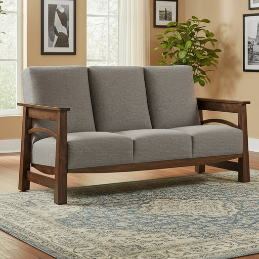 Amish Madison Sofa - Quality Fabrications - Amish Made Solid Wood Craftsman Sofa