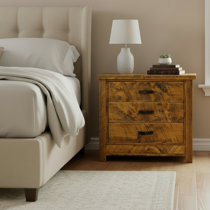 Amish Sawyer 3-Drawer Nightstand