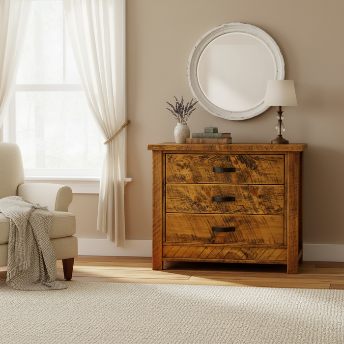 Amish Mahoning Creek Rough Sawn Reclaimed Barnwood Small Chest Bylers Rustic Furniture