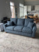 Amish Manhattan Sofa Blue Fabric Front Facing