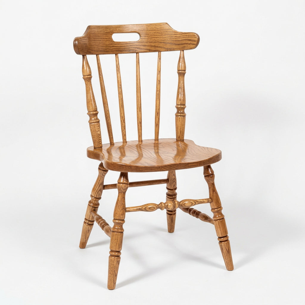 Mate Style Chair with Hand Slot in Front Amish Made Front Facing