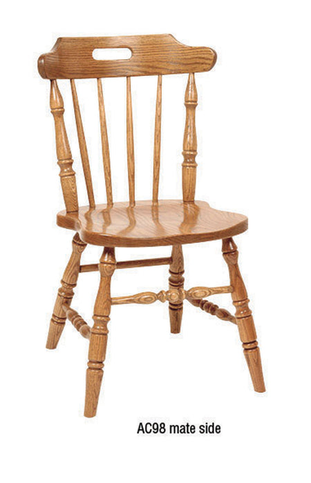 Amish Mate Dining Chair Classic Turned Leg Kitchen Chair Front Facing