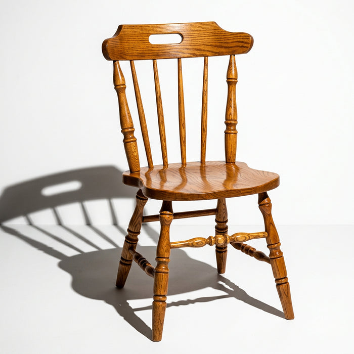Amish Mate Dining Chair Classic Turned Leg Kitchen Chair Front Facing