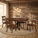 Amish Mayfield Dining Set - Rough Sawn Amish Dining Set - Five Star Tables - Rough Sawn Wormy Brown Maple