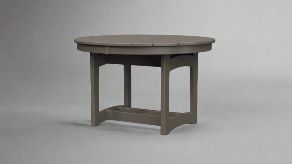 Amish_Meadow_48_Round_Table Poly Dark Gray Outdoor poly furniture