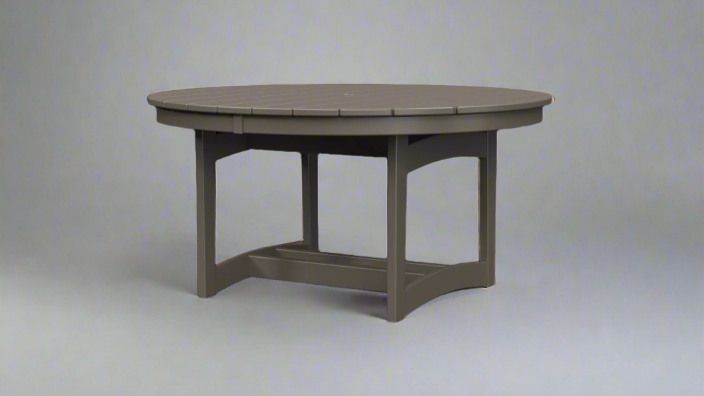 Amish_Meadow_60_Round_Table Poly Dark Gray Outdoor poly furniture