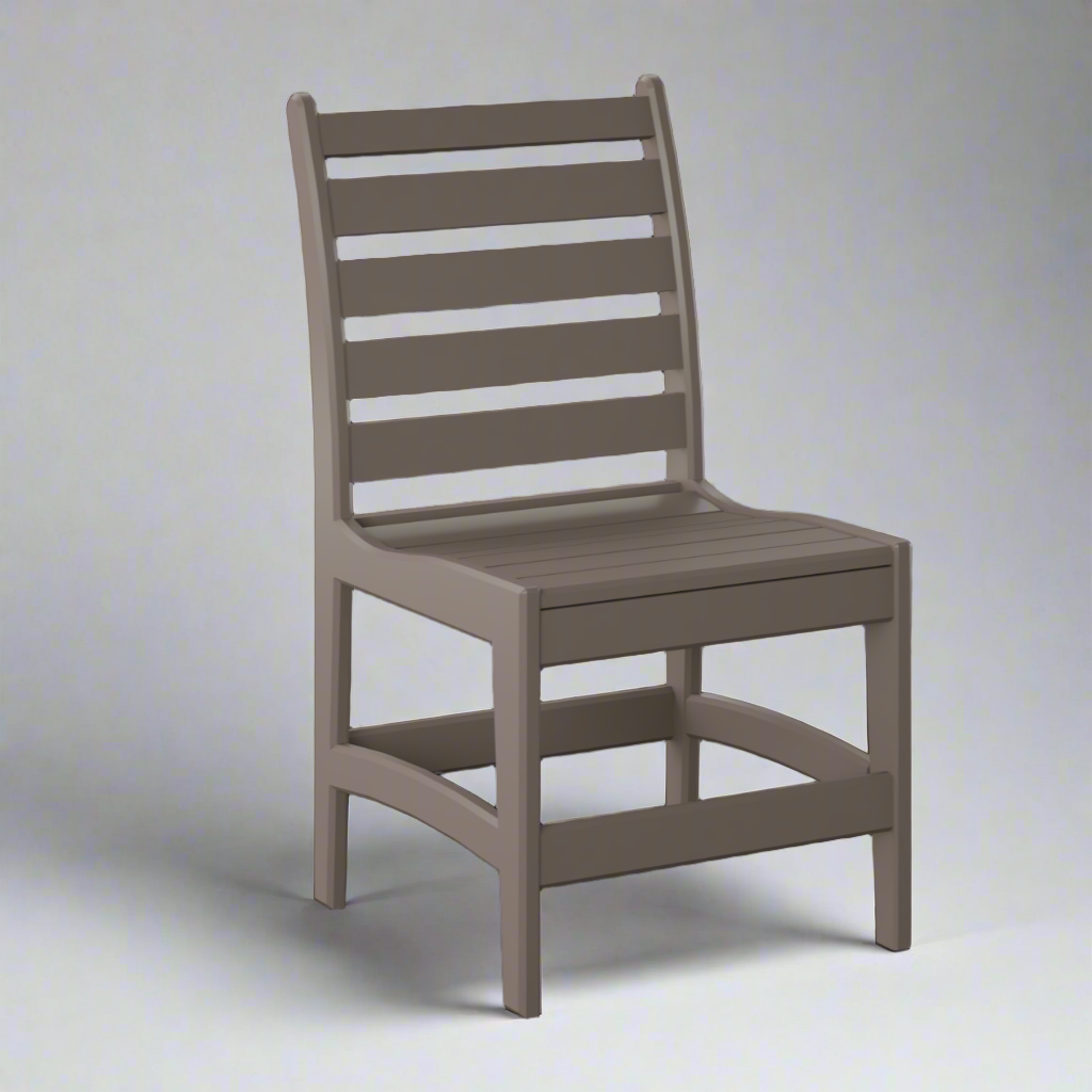 Amish Meadow Side Chair Dark gray outdoor poly furniture