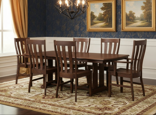Amish Medford Dining set - Formal Amish Dining Set - Brown Maple Dining Set 