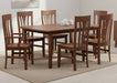 Amish Mega Dining Set - Shaker Leg Table - Bow End Shape - Cherry Wood