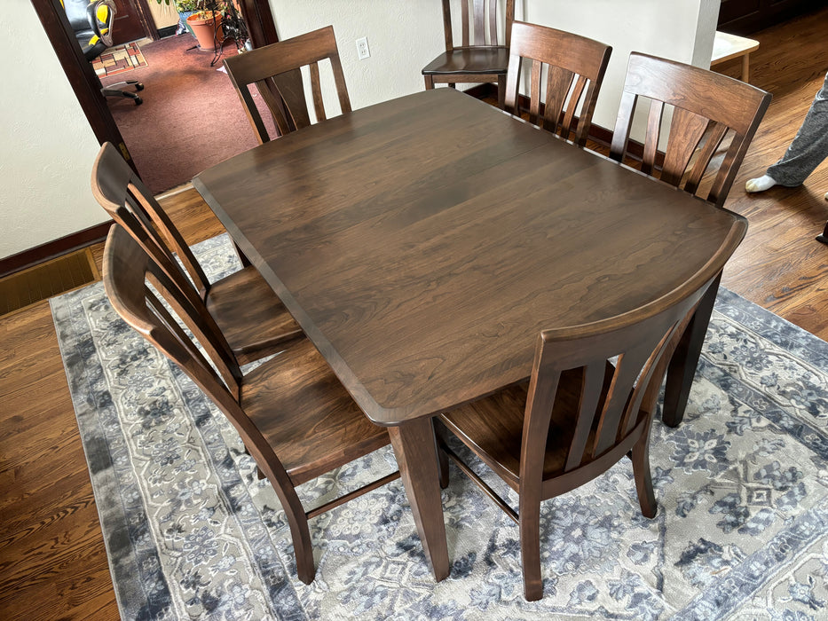 Metro Dining Chair Amish Made Cherry OCS 119 Cappuccino Dining Set Front Facing