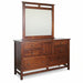 Amish Metro Dresser - Queen Bed - Solid Brown Maple OCS-111 Boston Stain