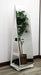 Amish Milano Storage Leaner Rotating Mirror
3 Leaning Shelves on Backside
2 Baskets and 1 Scarf Rack
Mirrors that are not painted backs will be brown Tempered Masonite
16" Lazy Susan in Base Allows 360 Degrees Rotation