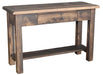 Amish Milltown Sofa Table - Amish Farmhouse Rough Sawn Sofa Table - Solid Maple Sofa Table - Ashery Woodworking