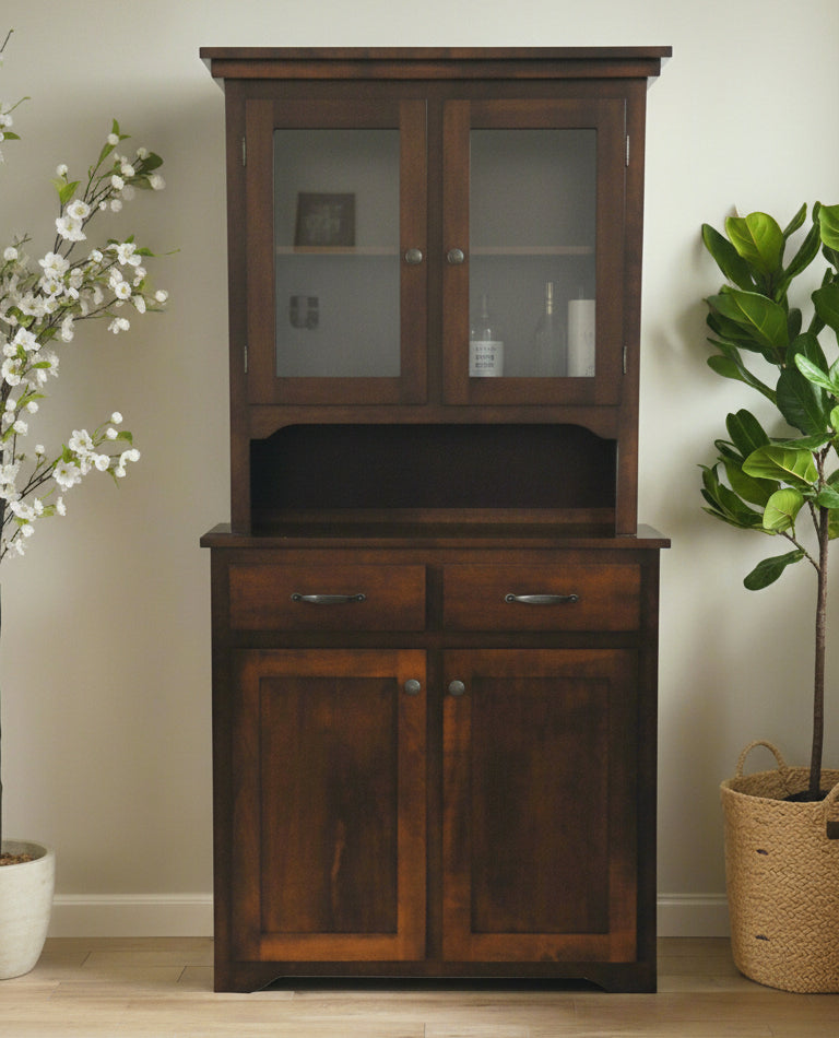 Amish Mini 2-Door Hutch 2-Door Hutches Mission