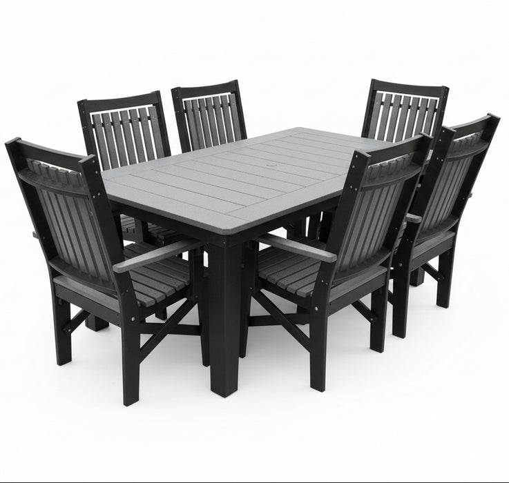 Amish Mission 40" x 72" Table & 6 Mission Chairs