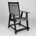 Amish Mission Adirondack Balcony Chair Duraweather Poly Furniture Dark Grey on Black Colors