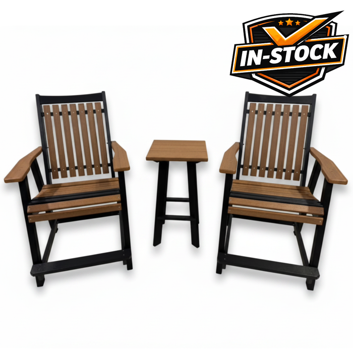 Amish Mission Adirondack Balcony Chair Set - In-Stock - Multiple Colors