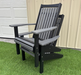 Amish Mission Adirondack Chair - Tangent Poly - Dark Gray on Black - Shown Stacked