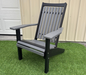 Amish Mission Adirondack Chair - Tangent Poly - Dark Gray on Black
