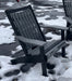 Amish Mission Adirondack Deck Chair - Dark Gray on Black Tangent Poly - Chair Only Photo