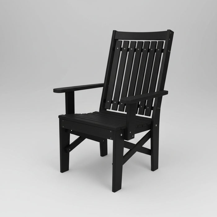 Amish Mission Adirondack Dining Chair Duraweather Poly All Black Modern