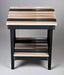 Amish Mission Adirondack End Table With Shelf - Weatherwood on Black Tangent Poly - End Table Only Photo