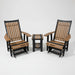 Amish Mission Adirondack Glider - Antique Mahogany on Black - HDPE Poly Glider - Amish Outdoor Glider - Tangent Poly - Durable Outdoor Glider 1