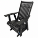 Amish Mission Adirondack Glider - Tangent Poly - 20 Year Warranty - HDPE Poly Glider - Black 