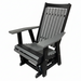 Amish Mission Adirondack Glider - Tangent Poly - 20 Year Warranty - HDPE Poly Glider - Dark Gray & Black 1