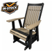 Amish Mission Adirondack Glider - Tangent Poly - 20 Year Warranty - HDPE Poly Glider - Weatherwood & Black  2