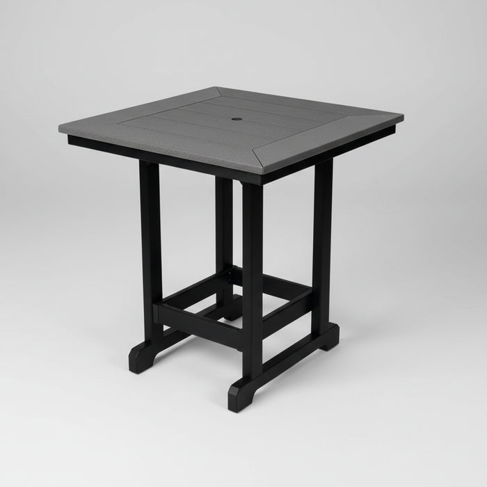 Amish Mission Adirondack Poly Dining Table Duraweather Poly Dark Grey on Black Colors