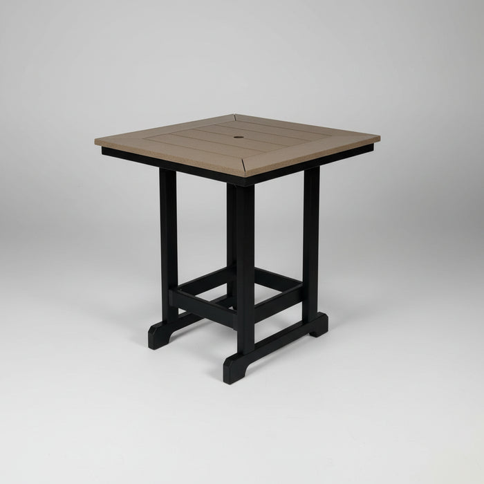 Amish Mission Adirondack Poly Dining Table Duraweather Poly Weatherwood Tan on Black Colors