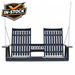 Amish Mission Adirondack Swing - Dark Gray on Black - HDPE Poly Amish Swing - Tangent Poly - Amish Made Outdoor Swing 3
