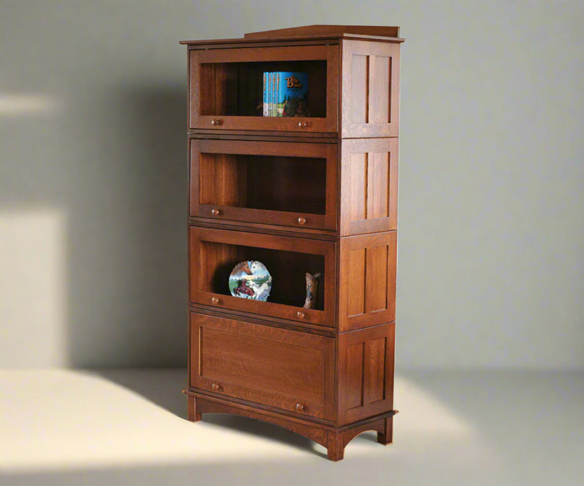 Amish Mission Barrister Stackable Unit 4 Bookcase
Wood Knobs
Ball Bearing Slides