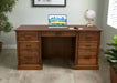 Amish Austin Mission Double Pedestal Desk Desk Only Double Pedestal Desks Farmhouse Mission